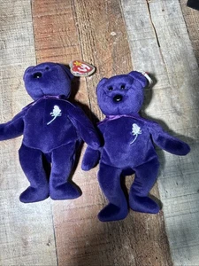 TY Beanie Babies Princesa Diana Púrpura P.E. Juego de 2 pellets - Imagen 1 de 13