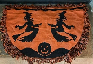 Vintage Floor Rug 1992 Woodstock Home Designs Halloween Witches Home Decor - Picture 1 of 5