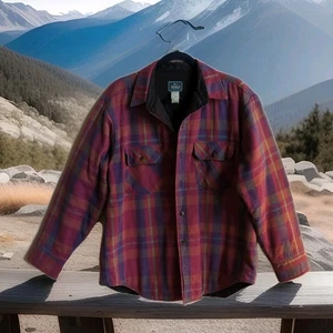 Vintage Woolrich USA Herren LARGE karierte Steppjacke Hemd - Bild 1 von 16