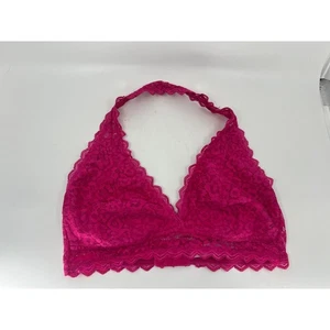Auden Hot Pink Lace Bralette Medium No Padding - Picture 1 of 4