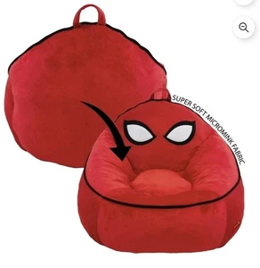 Silla bolsa de frijoles de espuma comprimida Marvel Spiderman para niños, roja - Imagen 1 de 5