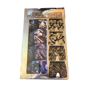 NWB Ed Hardy Boxer Briefs Mens Medium 4 Pack SKULLS & MORE FUN PATTERNS 32 34 - Picture 1 of 3