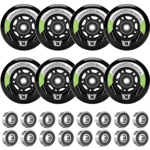 8er Set Inline Skate Rollen 80mm 76mm 72mm mit ABEC9 Lager - Ideal für K2 & mehr - Bild 1 von 1