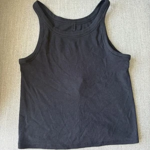 Camiseta sin mangas negra acanalada recortada Everlane para mujer - talla S - Imagen 1 de 4