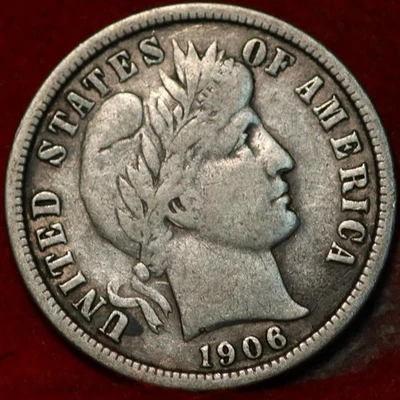 1906-D Denver Mint Silver Barber Dime - Image 1 of 2