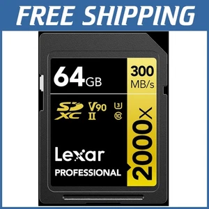 64GB Professional 2000x SD Card - Up To 300MB/s Read Speed - Picture 1 of 9