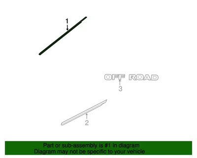 Genuine Nissan Rh Moulding Assy - Front Door Outside OEM 80820ZC30A - Image 1 of 4