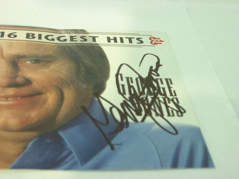 George Jones 16 Biggest Hits autographed cd cover case Cover