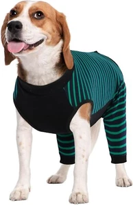 NUEVO Traje de Recuperación Kuoser Perro Piernas Traseras Verde Rayas Talla XL - Imagen 1 de 9