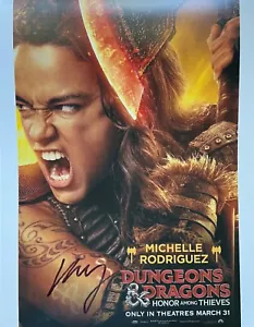 Dungeons and Dragons Honor Among Thieves MICHELLE RODRIGUEZ SIGNED 11x14 Photo - Picture 1 of 1