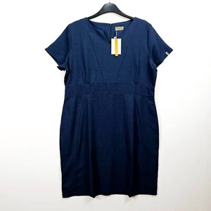 SalonWare Direct - V-Neck Work Dress - Navy - UK 20 - Picture 1 of 6