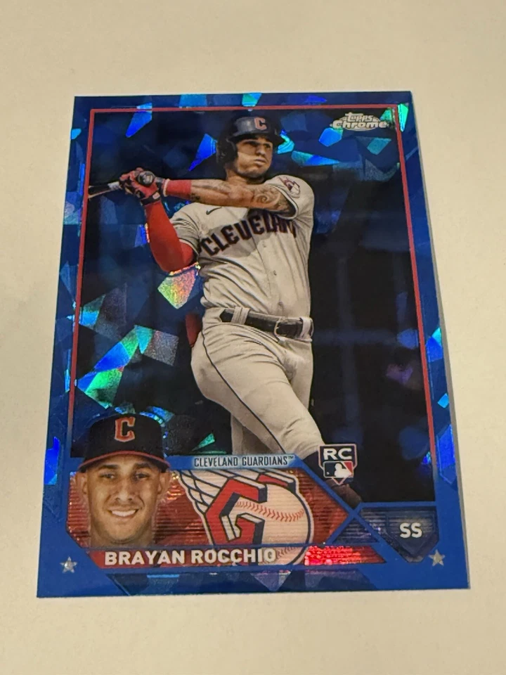 Brayan Rocchio 2023 Topps Chrome Update Sapphire #USCS214 RC Cleveland Guardians - Image 1 of 2