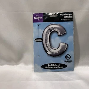 Anagram Balloons (Letter C) Foil Mylar Balloon 25" x 32" Silver New!!! - Picture 1 of 2