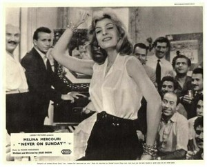 Never on Sunday Original Lobby Card Melina Mercouri dancing 1960