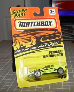 š„MatchBox 1995šFerrari TESTAROSSA Neon YellowāGet in the Fast Lane #75 - Picture 1 of 7