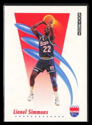 1991-92 SkyBox Lionel Simmons #250 - Image 1 of 2