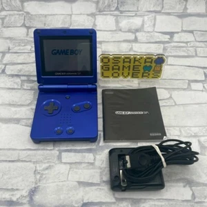 Nintendo Gameboy Advance GBA SP Handheld System Blue Model AGS-001 Tested - Picture 1 of 9