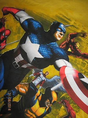  Camiseta Para Hombre Marvel Capitán Americano y Amigos "NUEVA" Amarilla Grande 100% Algodón Foto 1 de 4