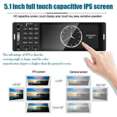 Autoradio  5.1 pollici HD Car Bluetooth MP5 Radio Car MP5 Card Player mp3 - Immagine 1 di 4