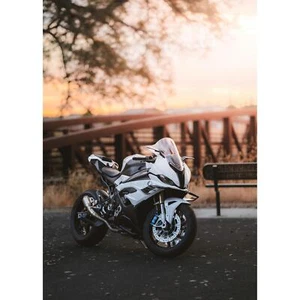 BMW Inspired S1000RR Motorcycle Art Print 009 High Quality Wall Decor - Picture 1 of 12