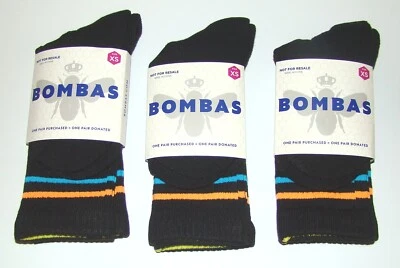 3 pares de calcetines Bombas para jóvenes/mujeres talla XS (como se ve en la camiseta sin mangas Shark) Foto 1 de 4