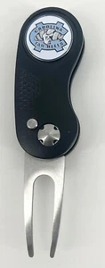 GOLF SWITCHBLADE North Carolina Tar Heels DIVOT REPAIR TOOL + Ballmark Black UNC - Picture 1 of 2