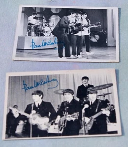 Beatles: Paul McCartney signed Trading Card 2nd & 3rd Series No. 62 & No. 118 - Picture 1 of 5