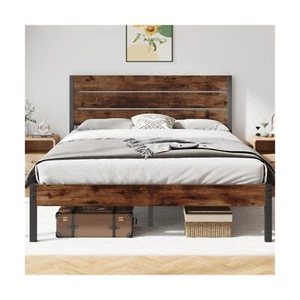 Queen Bed Frame with Headboard and Footboard, with Under Bed Storage, All-Met... - Picture 1 of 7