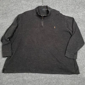 Polo Ralph Lauren Womens Size 5XB Mock Neck Sweatshirt Black Cotton Long Sleeves - Picture 1 of 8