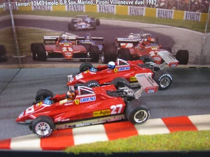 BRUMM FERRARI 126C2 GP DUELL Villeneuve vs. Diorama Pironi 1982 nuovo e confezione originale - Foto 1 di 7