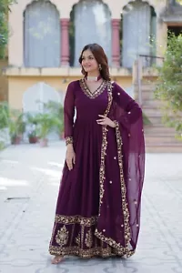 Anarkali Gown Pakistani Salwar Kameez Ready made Suits Wedding Party Bollywood L - Picture 1 of 20