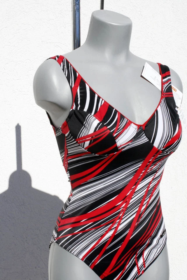 Saison-2023/24 7027C161-052 Solar BÜGEL Badeanzug getreift br. Träger 38 Cup C - Bild 1 von 4