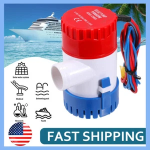 Bilge Water Pump 1100GPH Submersible Replacement for Boat RV Marine Bait Tank - Picture 1 of 13