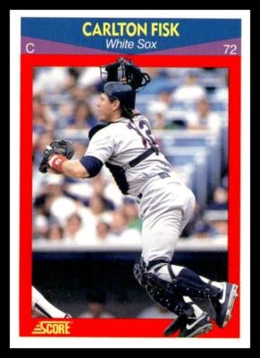 1990 Score 100 Superstars #70 Carlton Fisk Chicago White Sox - Image 1 of 2