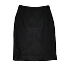J Crew Skirt Womens 00 Solid Black Wool Straight & No 2 Pencil Lined Back Zipper