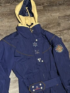 Vintage Retro Obermeyer Anna Womens Embroidered Fair Isle Ski Suit Size 8 Snow - Picture 1 of 9