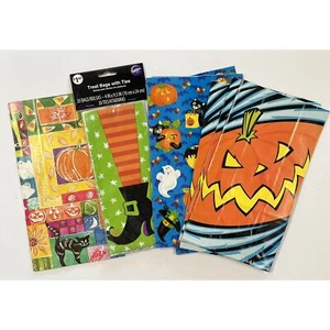 Halloween Trick or Treat Candy Bags Sacks 20-4x9.5 in 9-6x9 in Lot of 29 - Picture 1 of 10