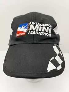 Indy 500 Festival One America Mini Marathon Strapback Hat Embroidered Logo Black - Picture 1 of 10