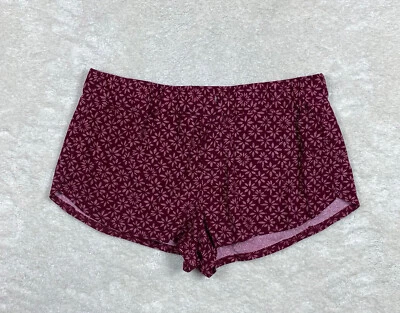 Calvin Klein Mujer Ropa de Dormir Rojo Oscuro/Borgoña Floral Polar Pantalones Cortos Talla XL Foto 1 de 4