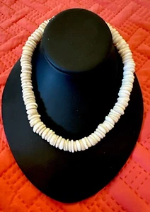 COLLAR GRANDE 100+ GRAMOS VINTAGE HAWAIANO PUKA SHELL SURFISTA 17" GARGANTILLA - Imagen 1 de 5
