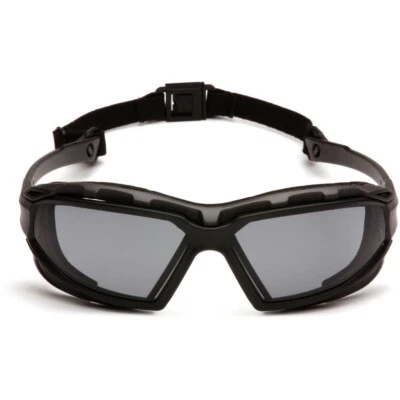 Highlander Foam Lined Motorcycle SUNGLASSES GRAY AF Work Safety Glasses ANSI Z87 - Image 1 of 4