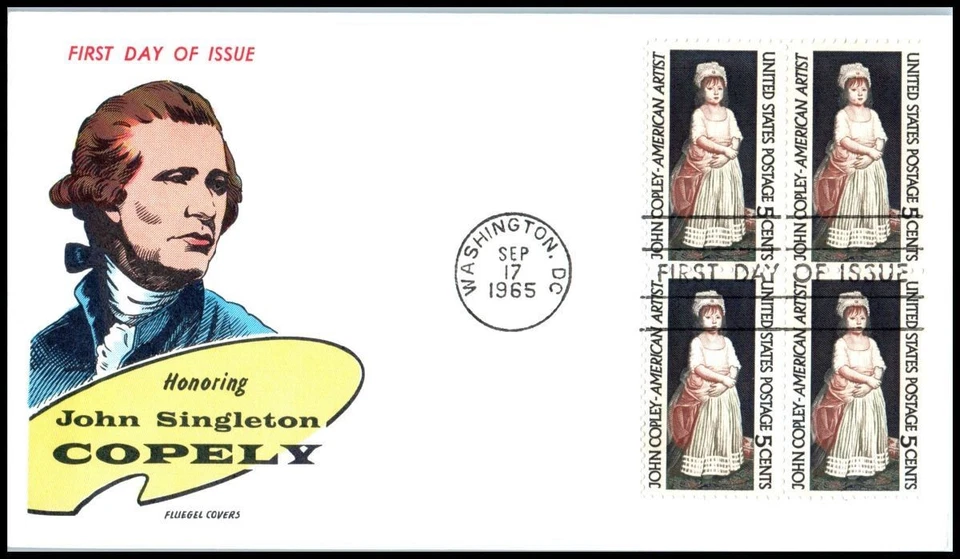 1965 John Copley American artist Sc 1273 FDC with classic Fluegel cachet UA - Image 1 of 1