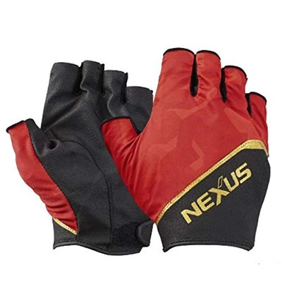 SHIMANO Fishing Gloves 5-piece GL-124T Red L Fishing Gloves - Image 1 of 2