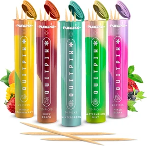 Extra Thick Boosting Flavored Toothpicks with Lobelia Plant That Can Help Quit S - Picture 1 of 19