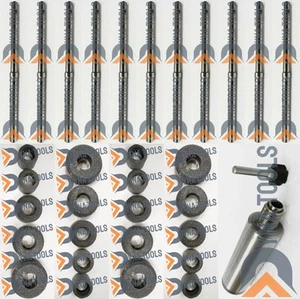 Sioux Ventilsitz Schleifsteine GROB 20x mit Piloten 11 Stück + 11/16" Halter - Bild 1 von 20