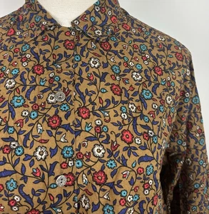 Camisa DOCKERS Vintage Años 90 Para Mujer L Bronceada Británica Estampado Floral Abotonada Preppy - Imagen 1 de 17