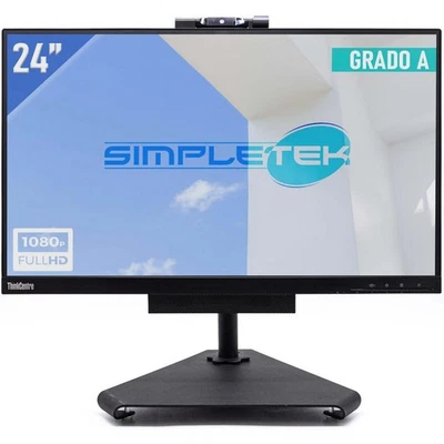 Lenovo Tio24Gen4 Monitor 24" Full Hd Mit Webcam Und Dockingstation Refurbished - Bild 1 von 4