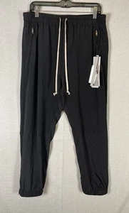 Pantaloni Rick Owens Track donna taglia 10 zip caviglia IT 46 seta acetato joggers Italia - Foto 1 di 12
