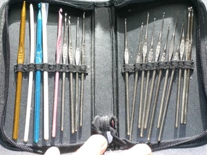 Boye ganchos ganchillo gran conjunto de varios tamaños en bonito estuche de transporte ver fotos - Imagen 1 de 3