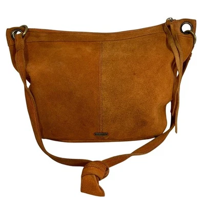 ELLE JAE GYPSET Wildleder East to West Crossbody Orange Suede Boho Hobo Bag - Image 1 of 4